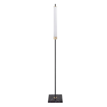 Floor lamp, 56" LED standing light 16W 3000K Modern Marble Lamp with 50, 000-Hour LED, Black & Brass standing lamp