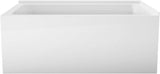 VTAP5430R22TS 54-Inch Acrylic 2-Wall Corner Alcove Tub with Right Hand Drain, White