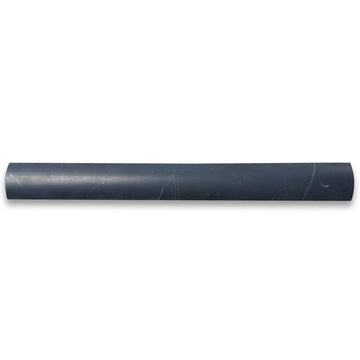Nero Marquina Black Marble 1x12 Quarter Round Covering Edge Pencil Liner Trim Molding Honed Kitchen Bath Wall Floor