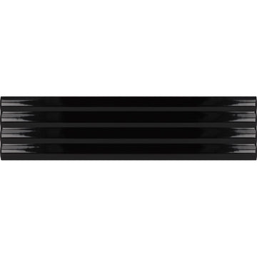 Deco Subway Ceramic Tile Black 2x8 Glossy 4.09 sq ft/case 38-Pack