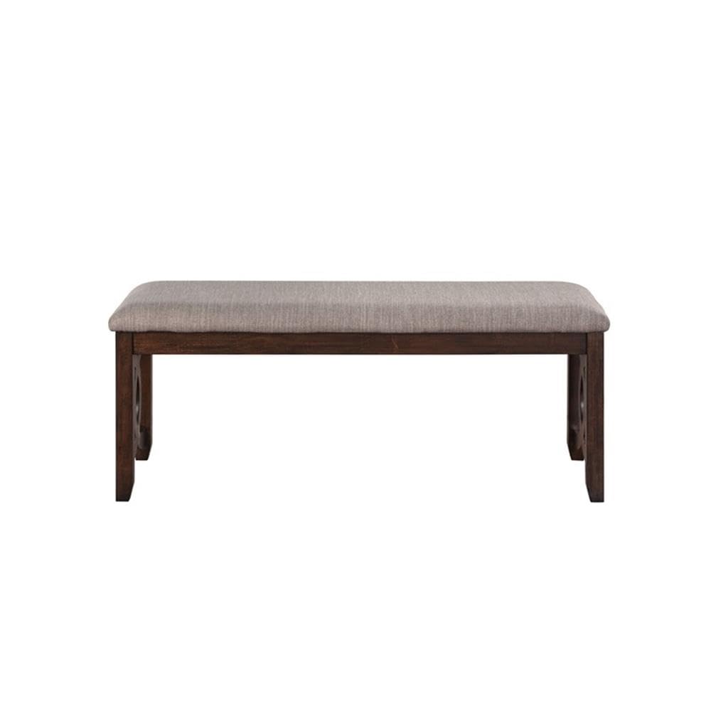 Gia Upholstered Dining Bench, Cherry Brown