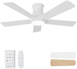 62" Ceiling Fan with LED Light and Remote - Brown and Black
