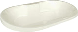 66x42 Oval Acrylic Drop-In Bathtub, Biscuit Finish, Contoured Design with Molded Armrests, High-Gloss