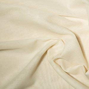 100% Cotton Muslin Fabric, Textile Unbleached, Draping Fabric Wide: 63 inch Natural 10 Yards (5.25 Feet x 30 Feet)(63"