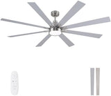 62" Ceiling Fan with LED Light and Remote - Brown and Black