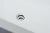 Lure 59 in. Freestanding Acrylic Flatbottom Soaking Bathtub in White