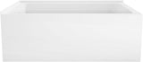 VTAP6036L22TS 60-Inch Acrylic 2-Wall Corner Alcove Tub with Left Hand Drain, White