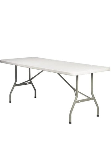 72" x 30" (6 Foot) Rectangle Heavy Duty Plastic Folding Table