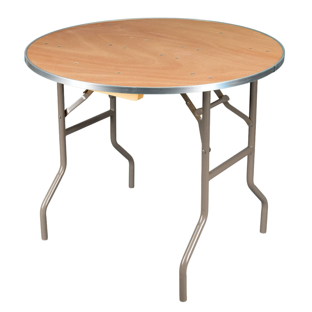 Round Heavy Duty Natural Plywood Folding Banquet Table