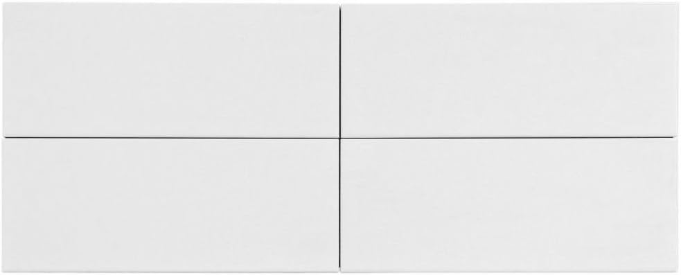 White 4x10 Ceramic Subway Wall Tile (Exact Size 4-1/4 x 10) Backsplash Matte Finish Shower, Accent Decor, Fireplace
