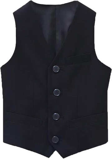 Boy's 4 Button Formal Suit Vest Slim Child's Waistcoat