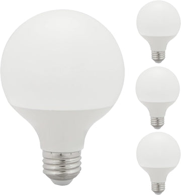 G25 LED Globe Light Bulbs Vanity Light Bulb 6W (60W Equivalent) 3000K Soft White E26 Medium Base Dimmable 500 Lumens