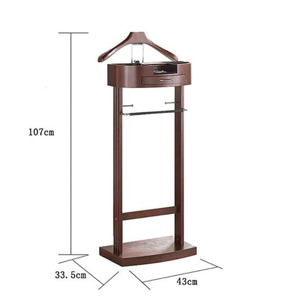 Suit Stands Butler Clothing Racks Wood Suit Valet Stand Clothes Rack with Base Floor Standing Suit Hanger Rack with