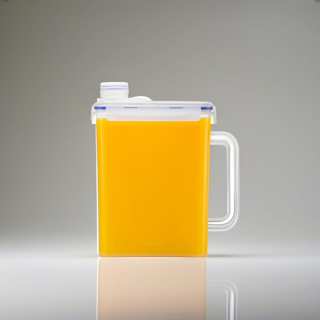 Aqua Fridge Door Water Jug | Clear Pitcher | BPA Free Plastic Pitcher with Lid | 1 Gallon Pitcher with Lid for Water