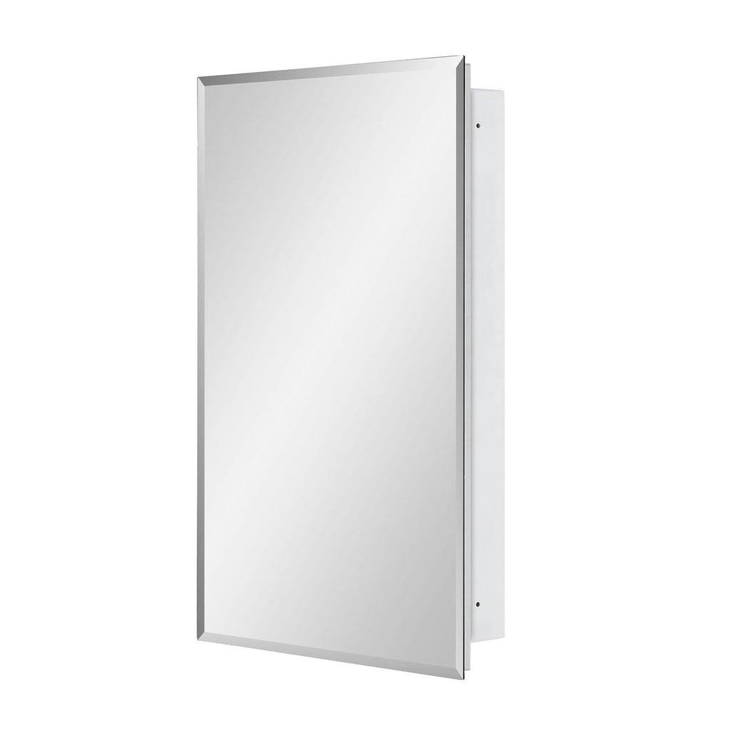 Plastic Medicine Mirror Cabinet 16 x 26 inch, Surface and Recessed Mount