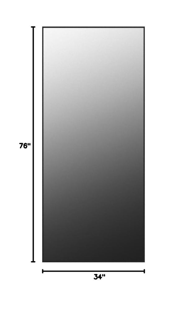 76"x34" Full Length Mirror Large Rectangle Full Body Mirror, Black
