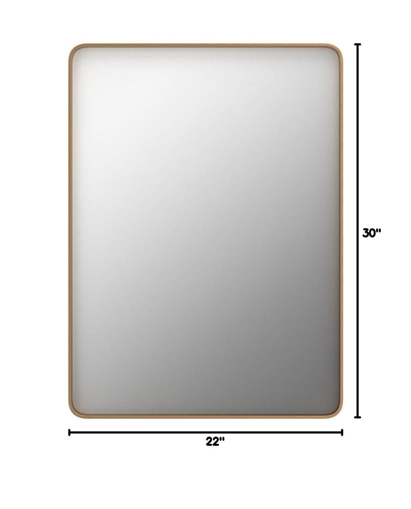 22"X30" Gold Bathroom Mirror