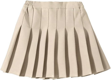 Toddler Baby Girls Pleated Skirt Elastic Waist School Uniform Mini Short Skirt