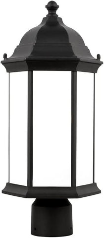 Sevier-1 Light Medium Outdoor Post Lantern in Traditional Style-8.13 Inch wide 17.75 Inch high-Blac