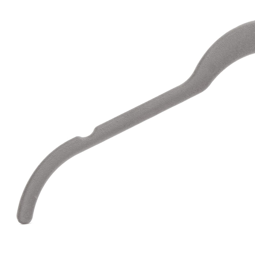 Basics Space Saving Slim Velvet Non-Slip Clothes Hangers, Sturdy, Gray/Silver, 100-Pack