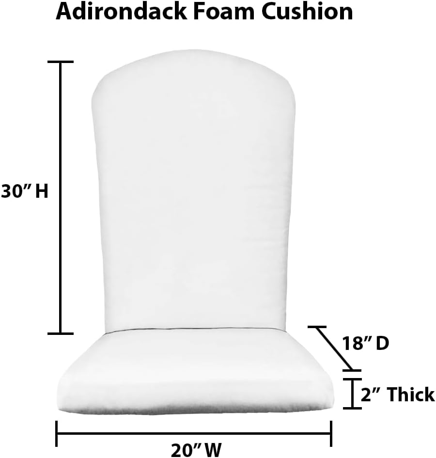 Foam Adirondack Chair Cushion | 48" x 20" x 2" | All-Weather Spun Fabric | Water and Fade-Resistant | Outdoor Cushion