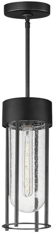 Millennial Outdoor Hanging Light | Black Aluminum Finish | Glass Shade | Transitional Outdoor Light Fixture | Ideal