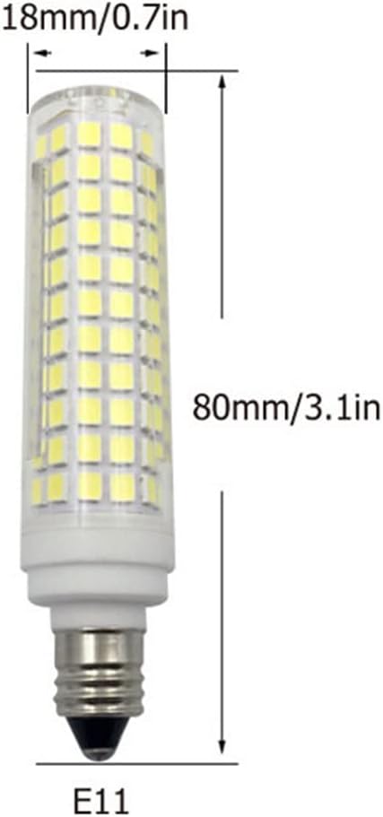 E11 LED Bulb Dimmable 15w (4 Pack)- All-New-(136LEDs) 150W Equivalent, 1500lm, 110-130V, Daylight White 6000K, E11