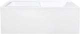VTAM6032L22S 60-Inch Acrylic 2-Wall Corner Alcove Tub with Corner Apron, Left Hand Drain Hole, White