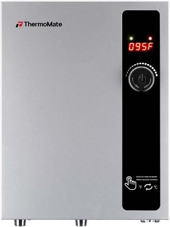 Tankless Water Heater Electric 18kW at 240 Volt, ThermoMate On Demand Instant Hot Water Heater Up to 4.4GMP