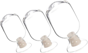 Glass Match Holder Storage Bottles with Lid Design Decorative Match Cloche Jars Easy to Carry and Multiple Uses - Set of 3