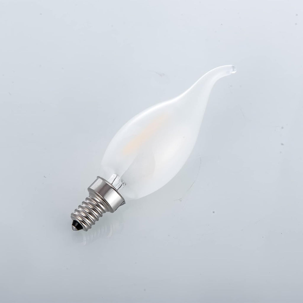 E12 Candelabra Bulb 60 Watt Dimmable Frosted Chandelier Light Bulb