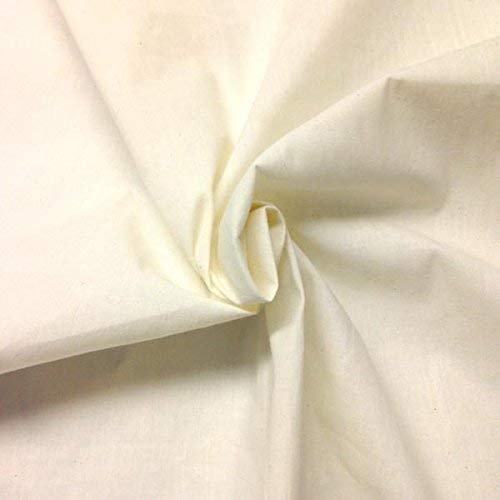 100% Cotton Muslin Fabric, Textile Unbleached, Draping Fabric Wide: 63 inch Natural 10 Yards (5.25 Feet x 30 Feet)(63"