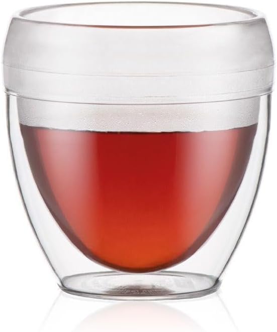 8oz Pavina Outdoor Double-Wall Plastic Tumbler, BPA-Free, Set of 6, Clear