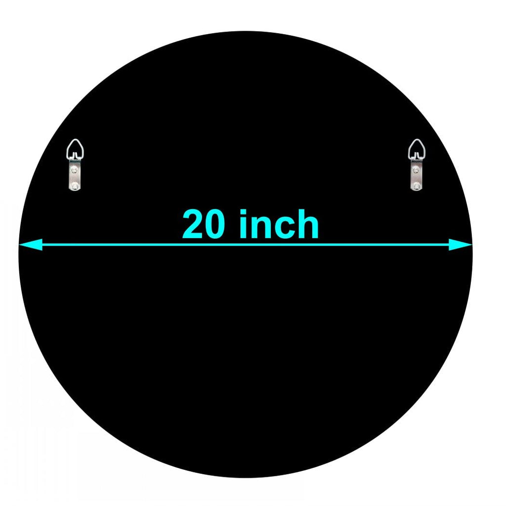 Crystal Crush Diamond Sparkly Round Silver Mirror for Wall Decoration 20x20x1 inch Wall Hang Frameless Bling Stylish
