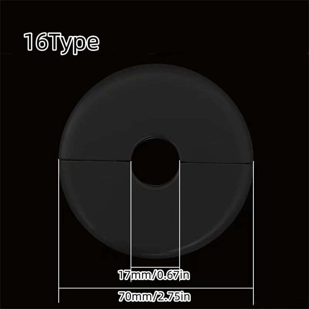 ABS Wall Split Flange Self-Adhesive Tape Round Escutcheon Plate Cover for Water Pipe, Faucet Decoration Accessories