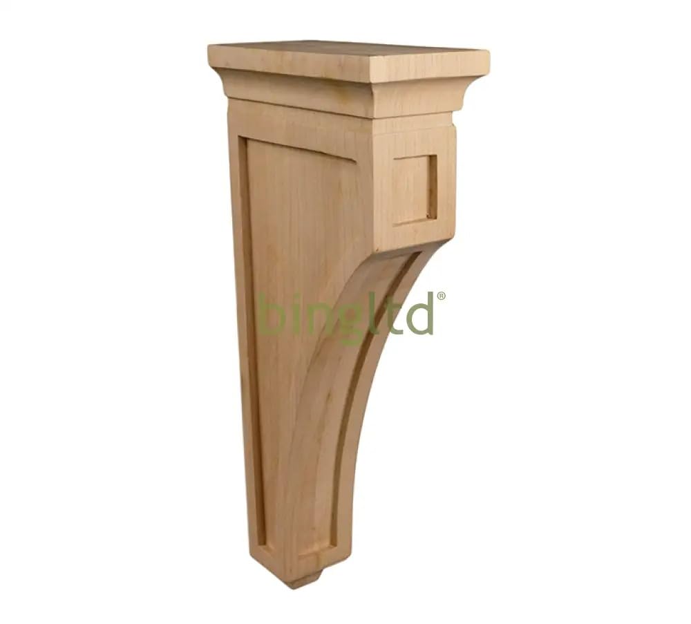 14" Corbel Traditional Solid Rubberwood Bracket Set of 4 (C-RW)