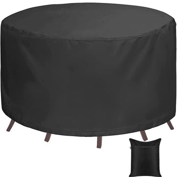 Round Patio Furniture Set Covers - Waterproof, Dustproof - Round Table & Chair Set Cover - Outdoor Garden - Coffee