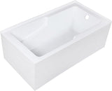 VTAM6032R22S 60-Inch Acrylic 2-Wall Corner Alcove Tub with Corner Apron, Right Hand Drain Hole, White
