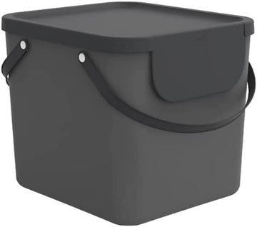 Albula Laundry Basket with Lid, 40 L, Stackable with Handles