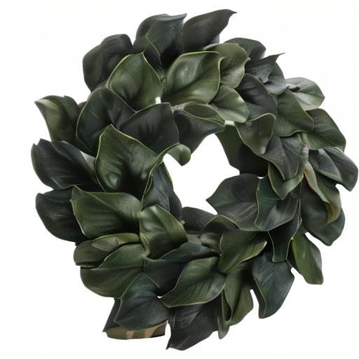 Dark Green Magnolia Leaves Wreath