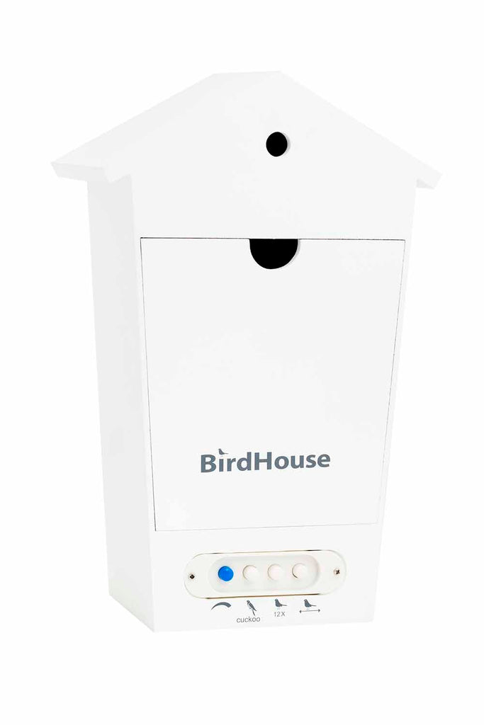 Birdhouse Copper Limited Edition, Modern Design Cuckoo Clock with 12 Natural Bird Voices or Cuckoo Call