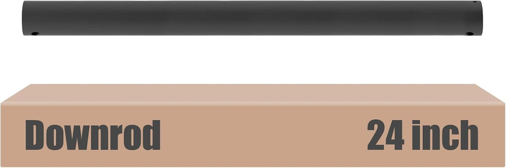 Black 24 inch ceiling fan downrod