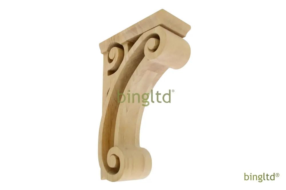 10" Tall Corbel Traditional Solid Rubberwood - 1 PC (C1065-RW-UNF)