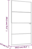 VidaXL vidaXL Interior Door, Aluminum Frame Glass Door, Inner Door with Alloy Handle for Bathroom Be