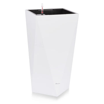 24 Inches Self Watering Tall Planter (White)