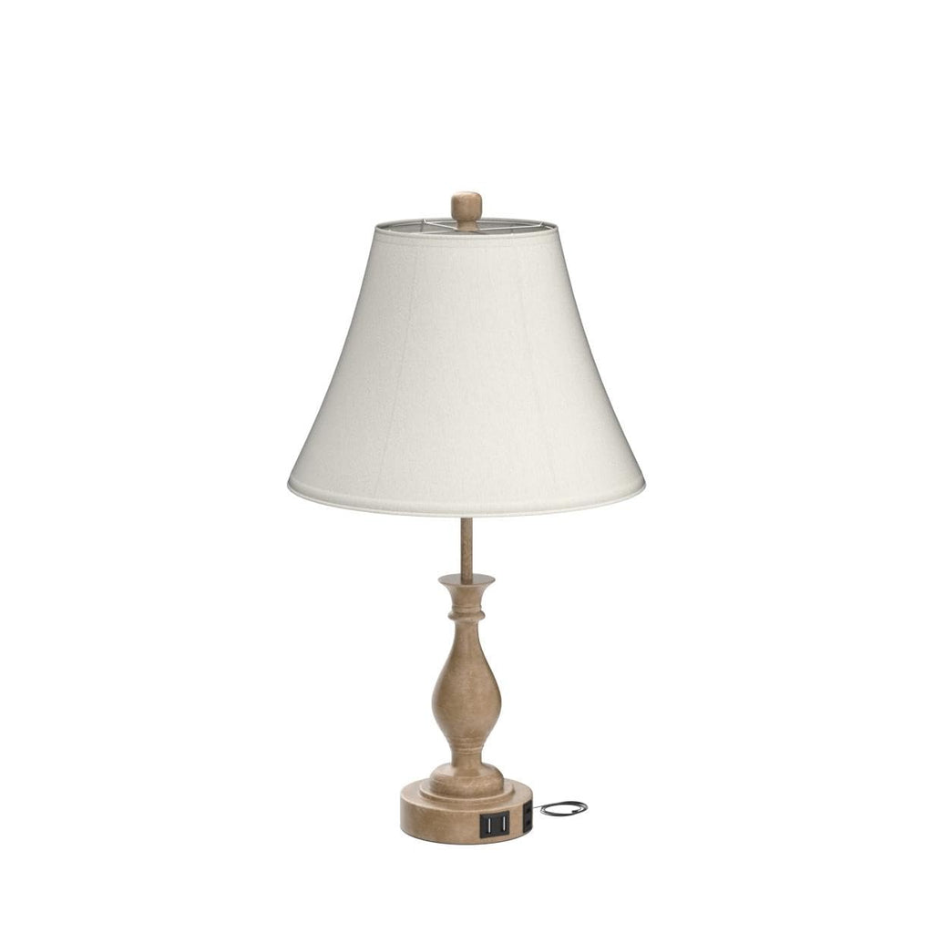 Farmhouse Table Lamp Touch Control 3-Way Table Lamp with USB Charge