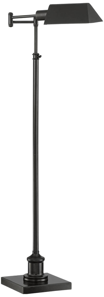 Jenson Adjustable Height Bronze Swing Arm Pharmacy 54" Tall Floor Lamp