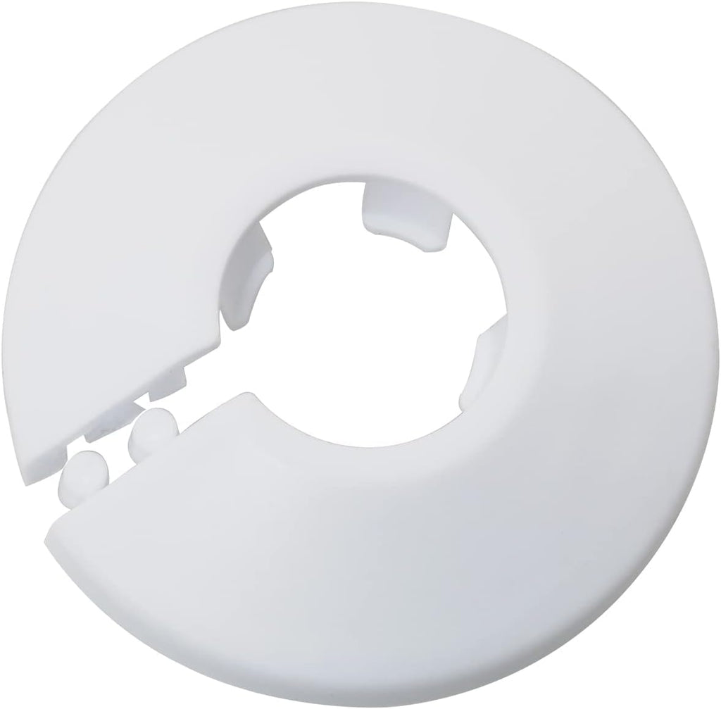 1/2 inch Outer Diameter Flange Water Pipe Cover Decoration White Pipe Cover Radiator PP Plastic 16mm(5/8") Escutcheon