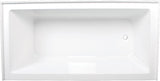 VTAP663222R 66-Inch Acrylic 3-Wall Alcove Tub with Right Hand Drain, White