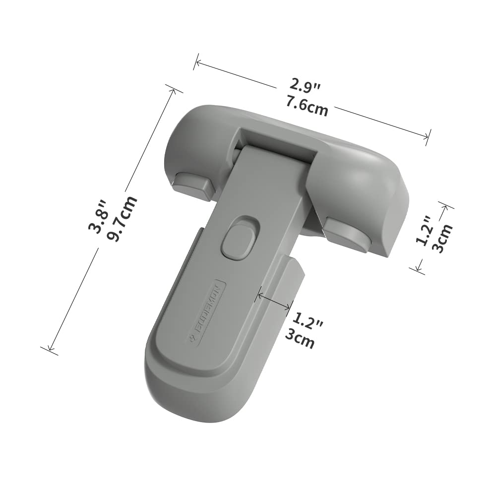Mom's Choice Gold Awards Winner - 1 Pack Updated Child Proof Refrigerator/Fridge/Freezer Door Lock Apply to Max